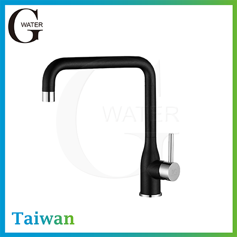 G Water Single Lever Black Kitchen Cold And Hot Water Faucet