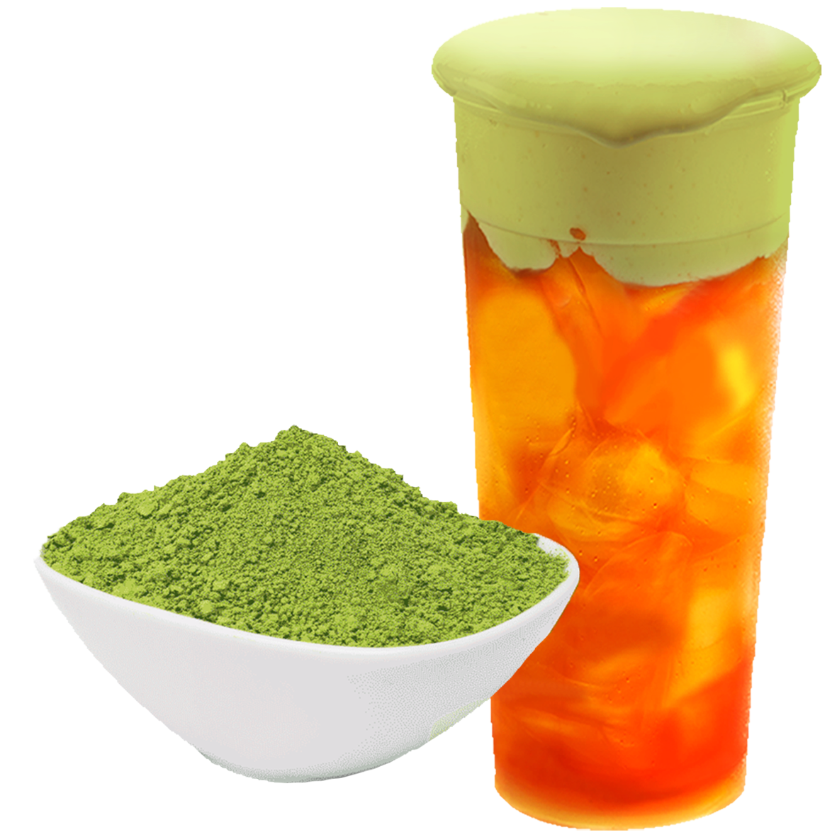 Milk Tea Matcha Flavor Milk Foam