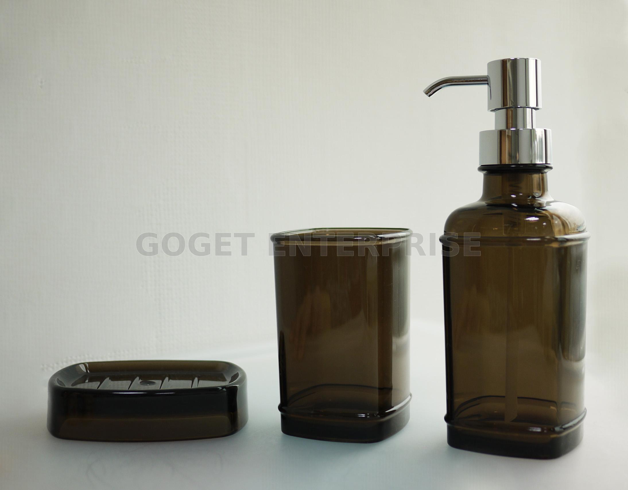 Modern Square Plastic Refillable Liquid Soap Dispenser Pump Bottle