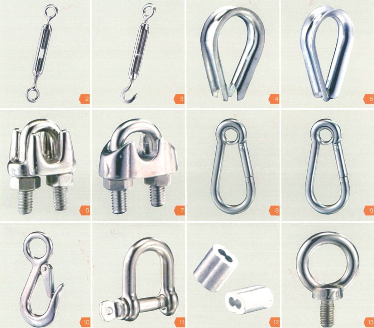 Various OEM Custom Stainless-Steel Wire Rope Fittings