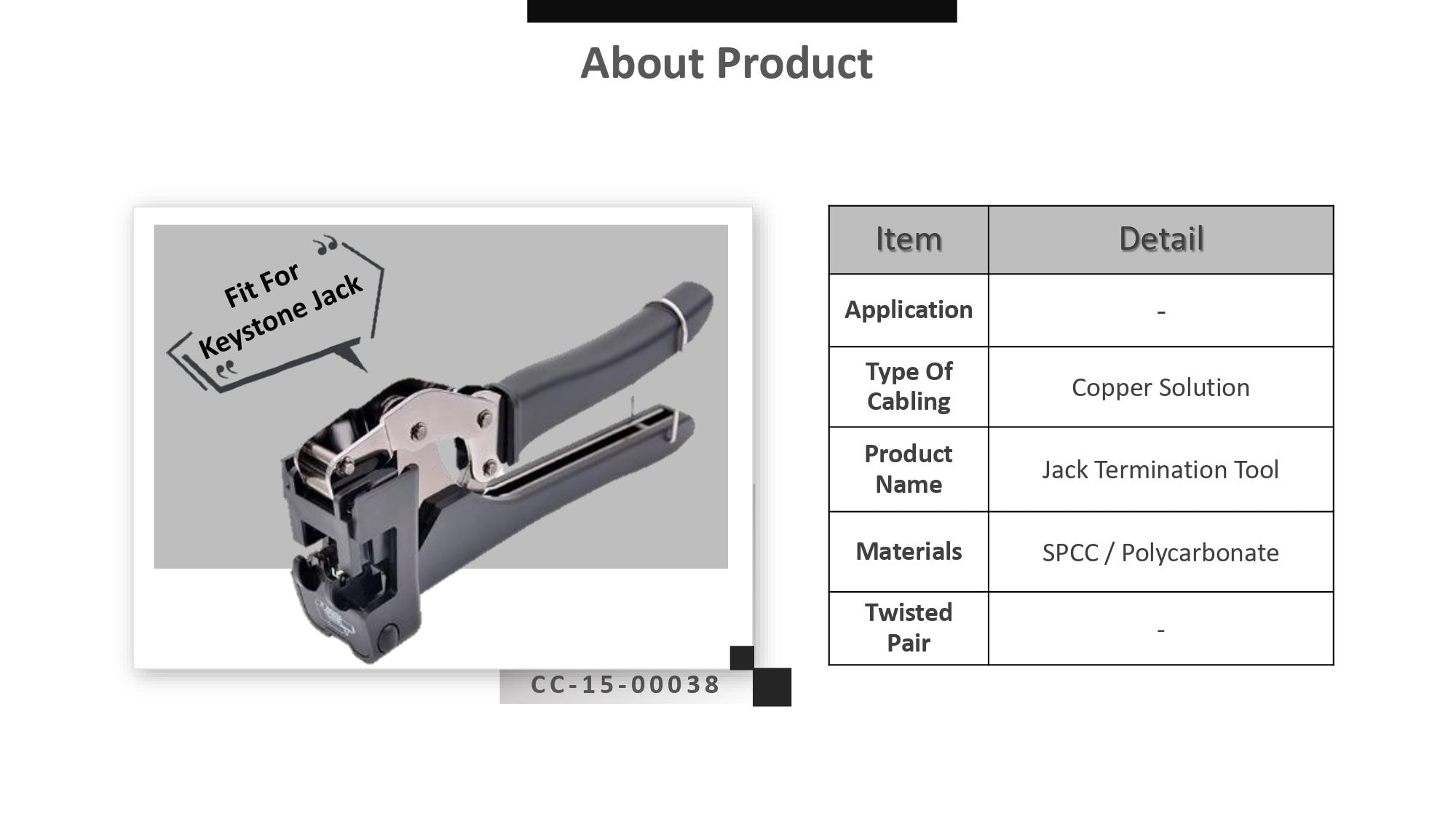 L'outil est une terminaison précise, propre et rapide. Il réduit le temps d'installation, les sièges d'outils faciles à utiliser et coupe tous les fils en même temps.