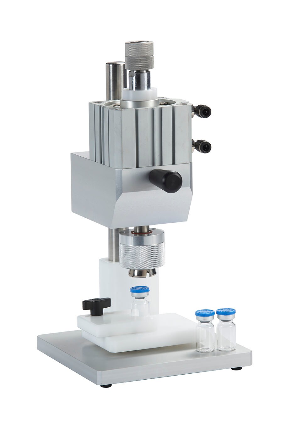 Auto Needle Capper Tabletop Semi Auto Capper for pharmacy vial bottle vial capper ...