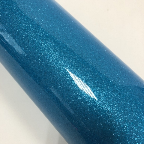 Transparent Glitter Film - Sky Blue