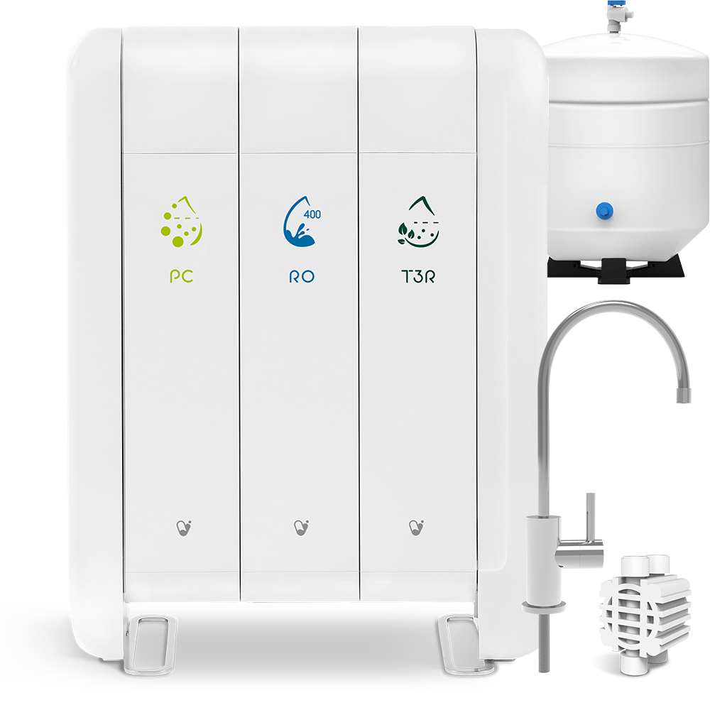 400G RO Water Purification System (Auto ShutOff Valves + RO Tank