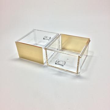 Plastic Gold Makeup Storage Drawer Astrid Display Decor Co Ltd