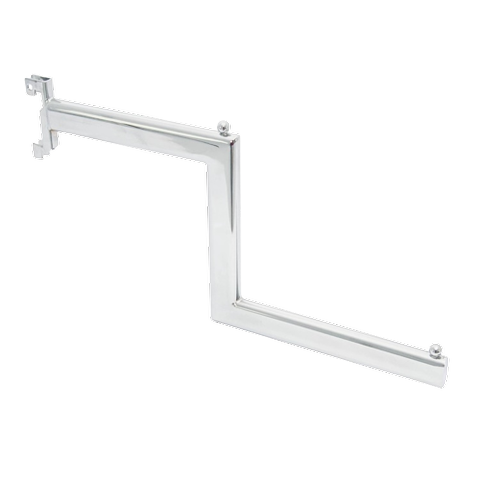 Wall slotted upright system stepped display hook