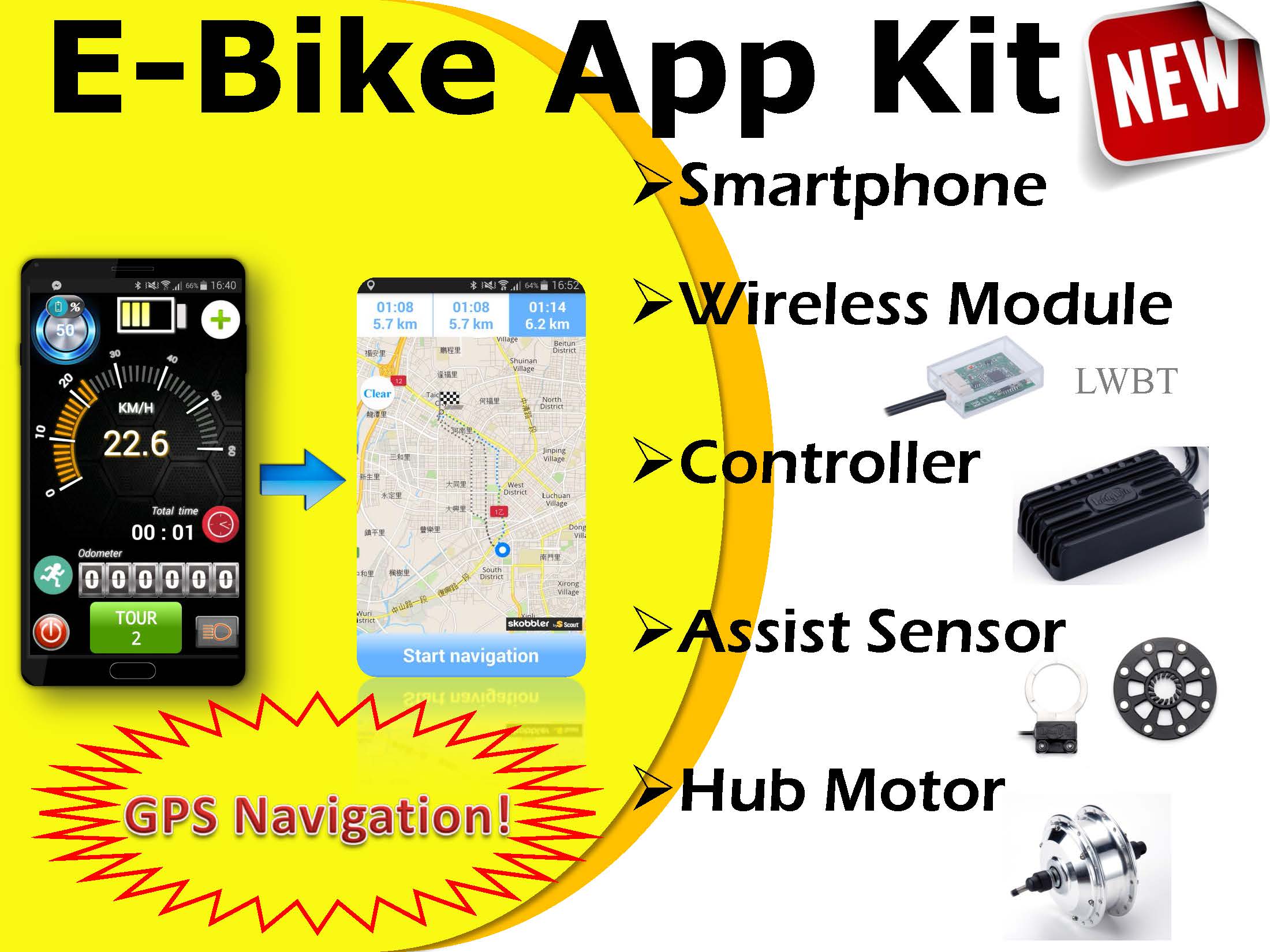 Ebike App Control System Kit