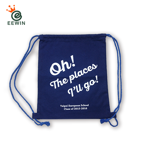 printed canvas drawstring bags