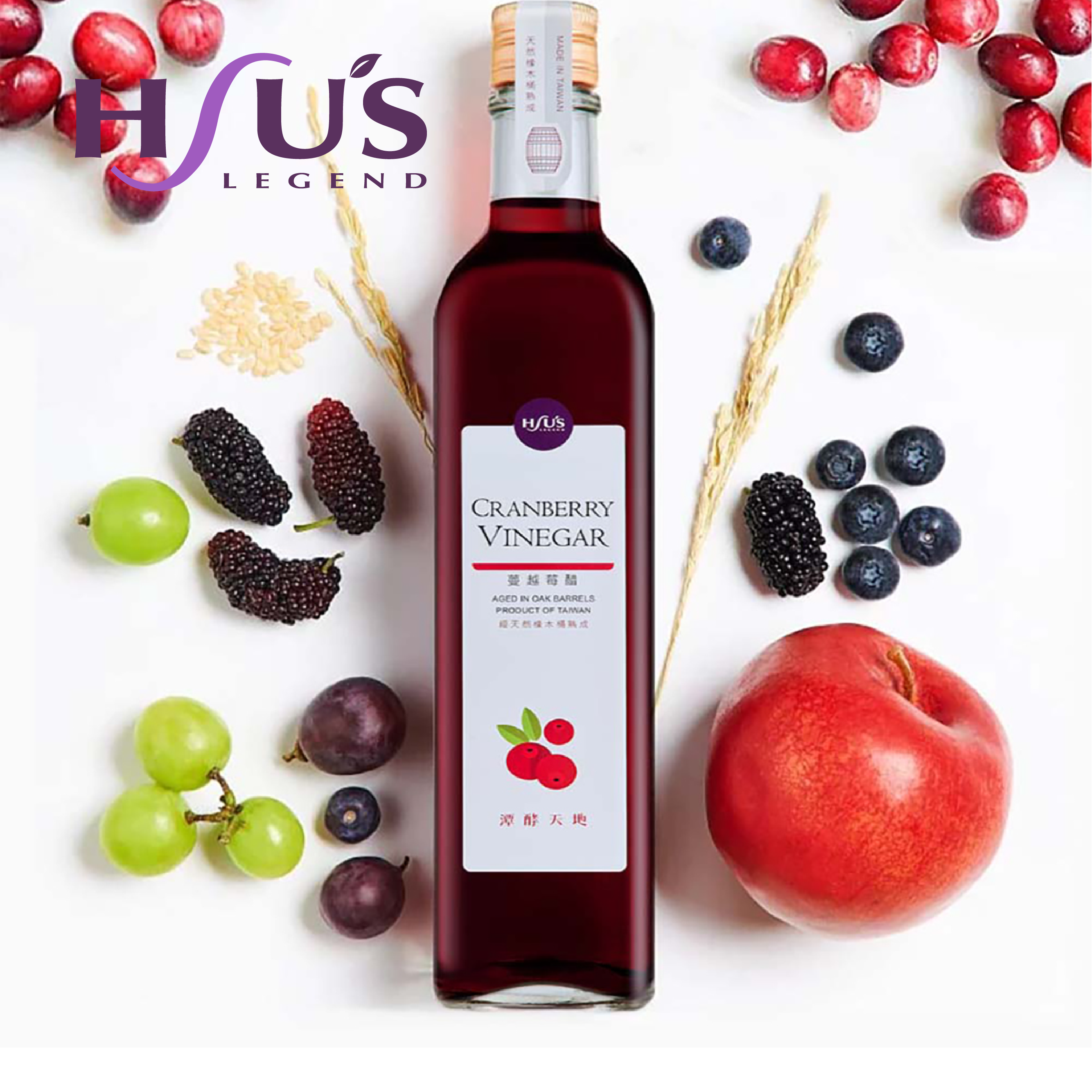 Cranberry Fruit Vinegar, Apple Vinegar Based Fermentation Drink