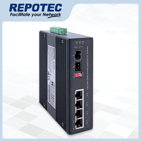 4-P Gigabit UPoE 60W + 2-SFP(100/1G) slot Industrial Switch