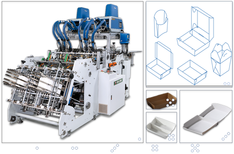 High speed takeout paper box erecting machine - Glue Bonding (Double lane)