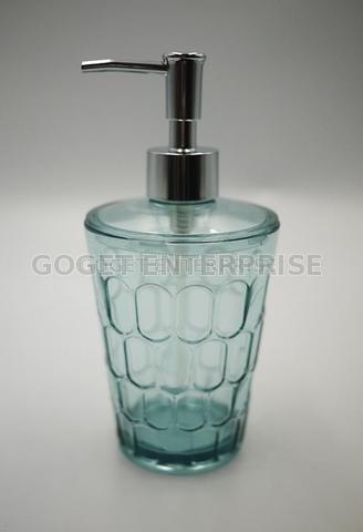 Fluted Plastic Refillable Liquid Soap Dispenser Pump Bottle 