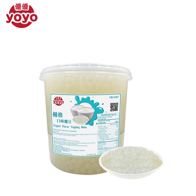 Yogurt Flavor Topping Boba│Crystal Boba│Fruit Flavor Popping Boba Juice