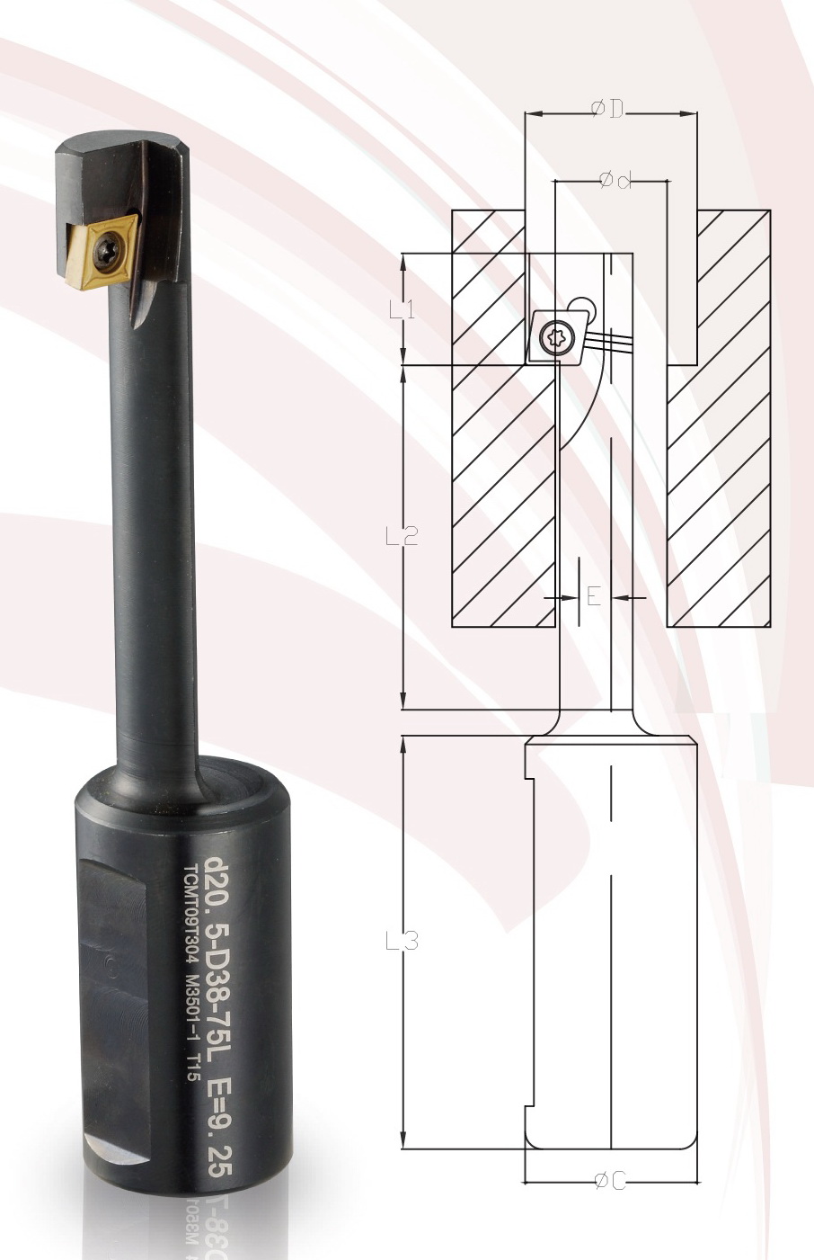 Patented Design Indexable Back Boring Tool