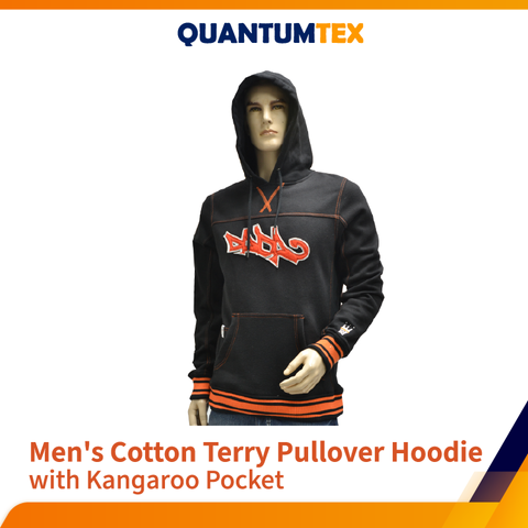 Men's Cotton Fleece French Terry Pullover Hoodie, One Stop Apparel Production