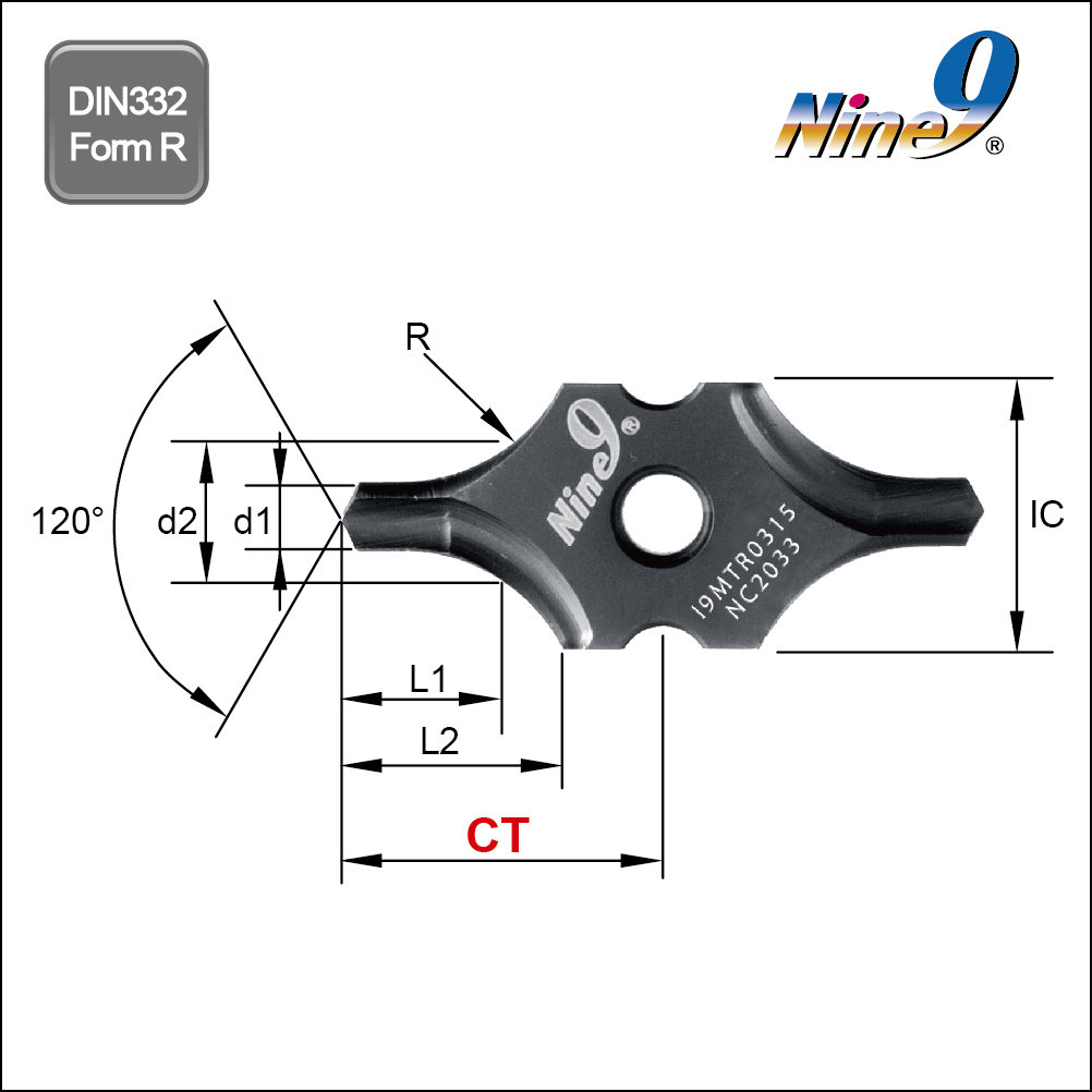 DIN 332 Center Drill Dimensions