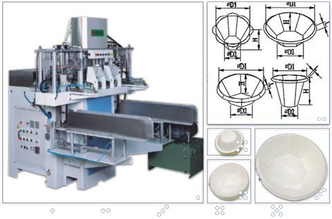 Two-Mold Fully Automatic Octangle Shape Paper Bowl Forming Machine