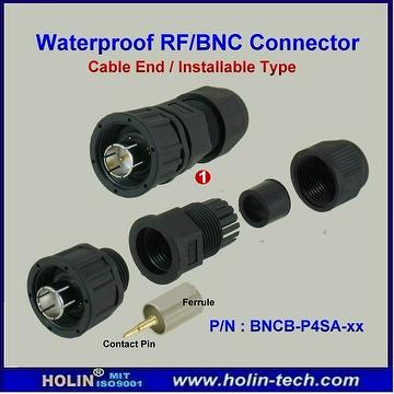 Taiwan Waterproof Coaxial BNC Connector used for CCTV ...