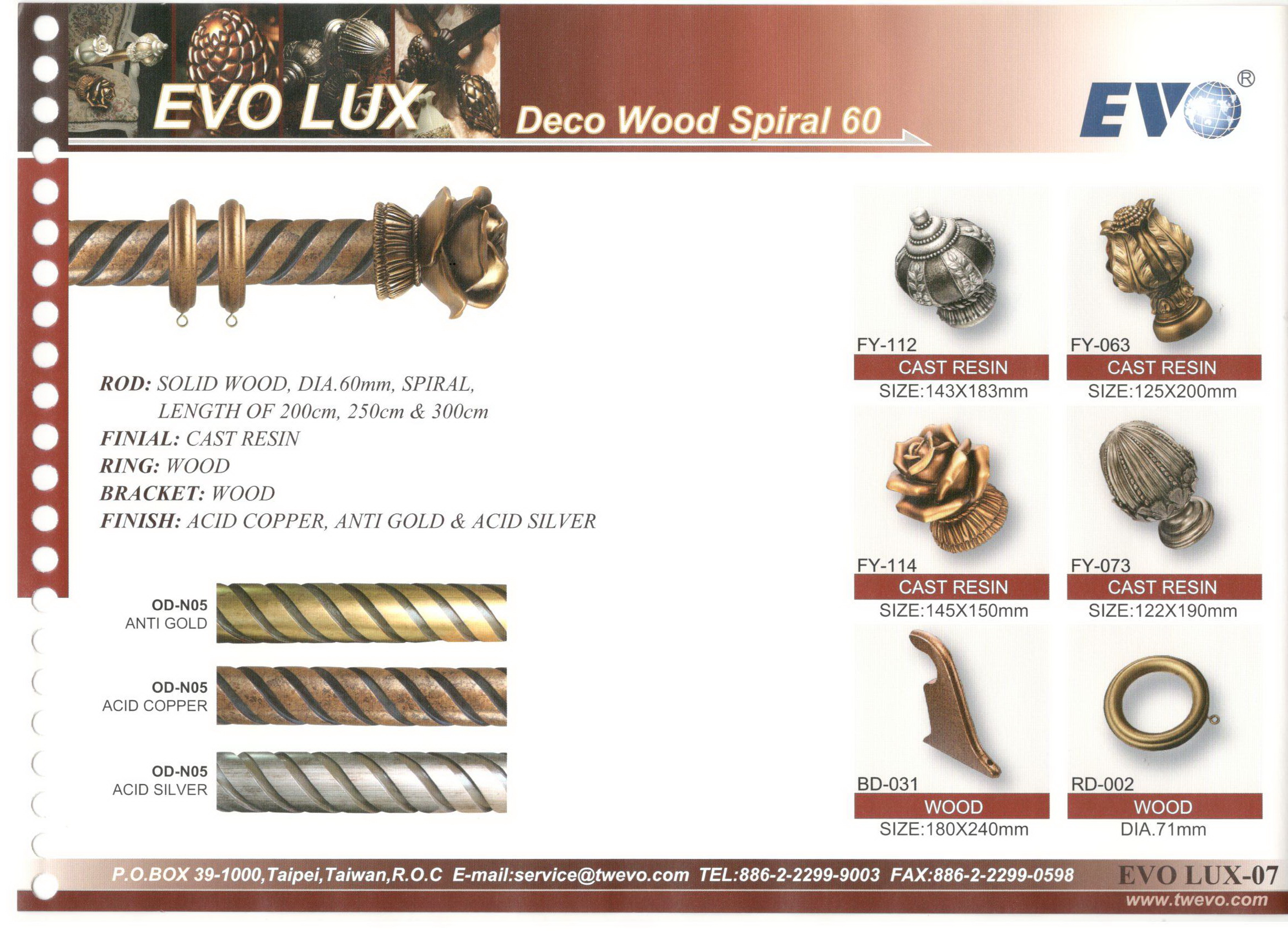 Drapery Hardware Wood Curtain Rods Evo Hardware Co Ltd