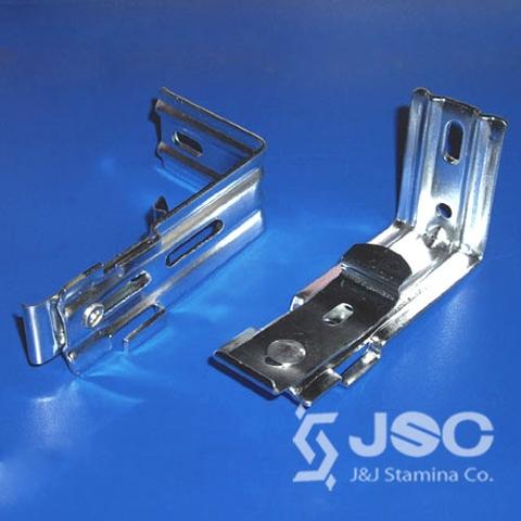 L bracket & 49mm clip, zinc plated- Vertical blind parts