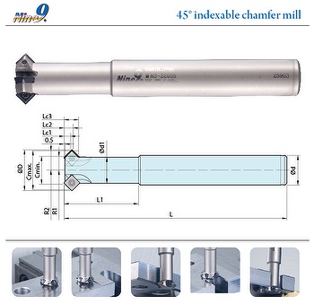 Nine9 indexable chamfer mill Ø11-16mm 