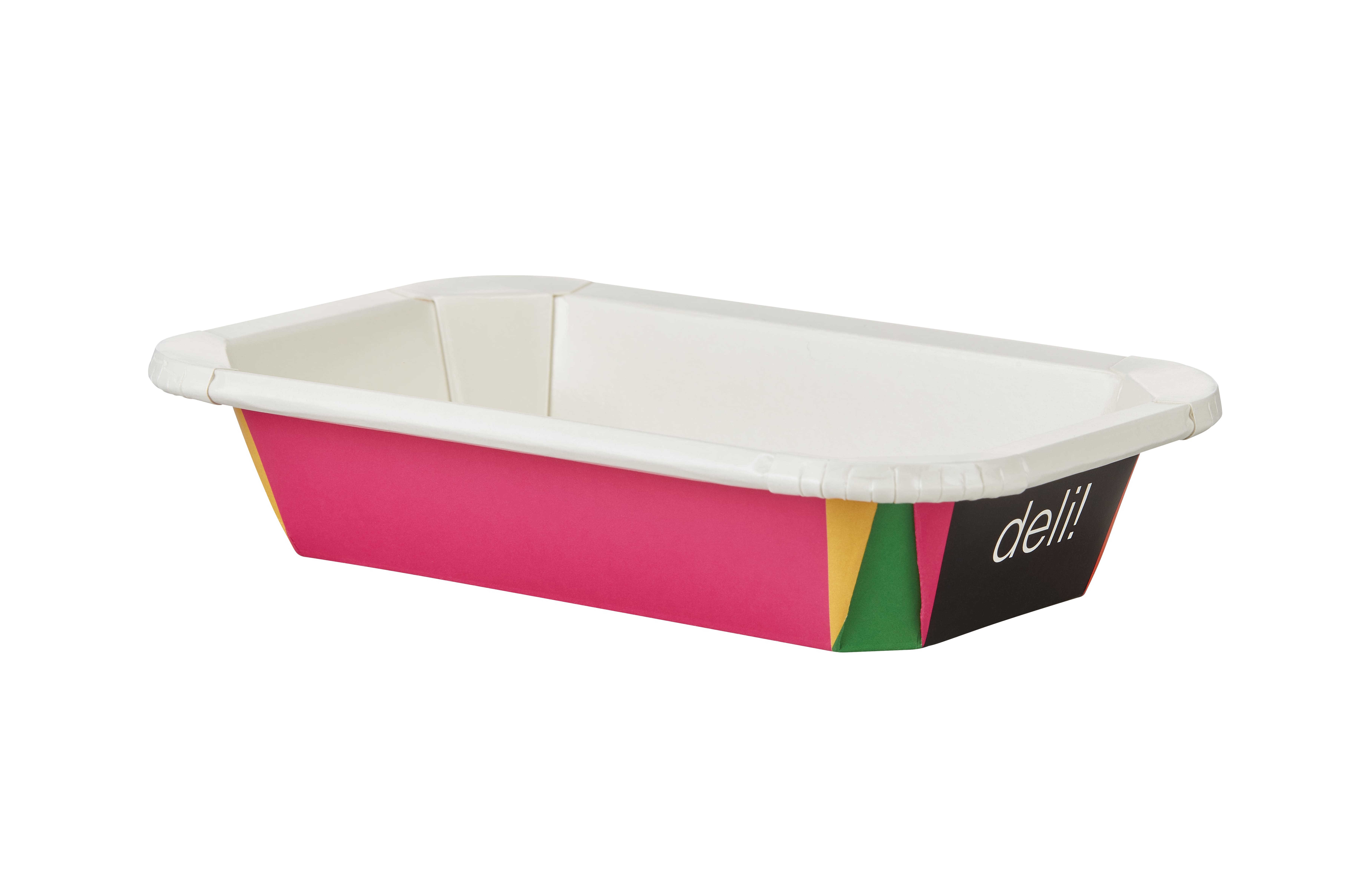 Bakery Paper tray 400 ml, Rectangle, Bakable in Jet Oven, Airline