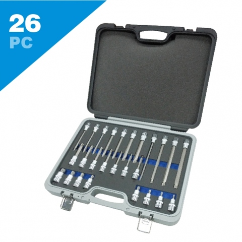 8pc 1//2/" Drive Long Spline Impact Bit Socket Impact XZN Spline Socket Set