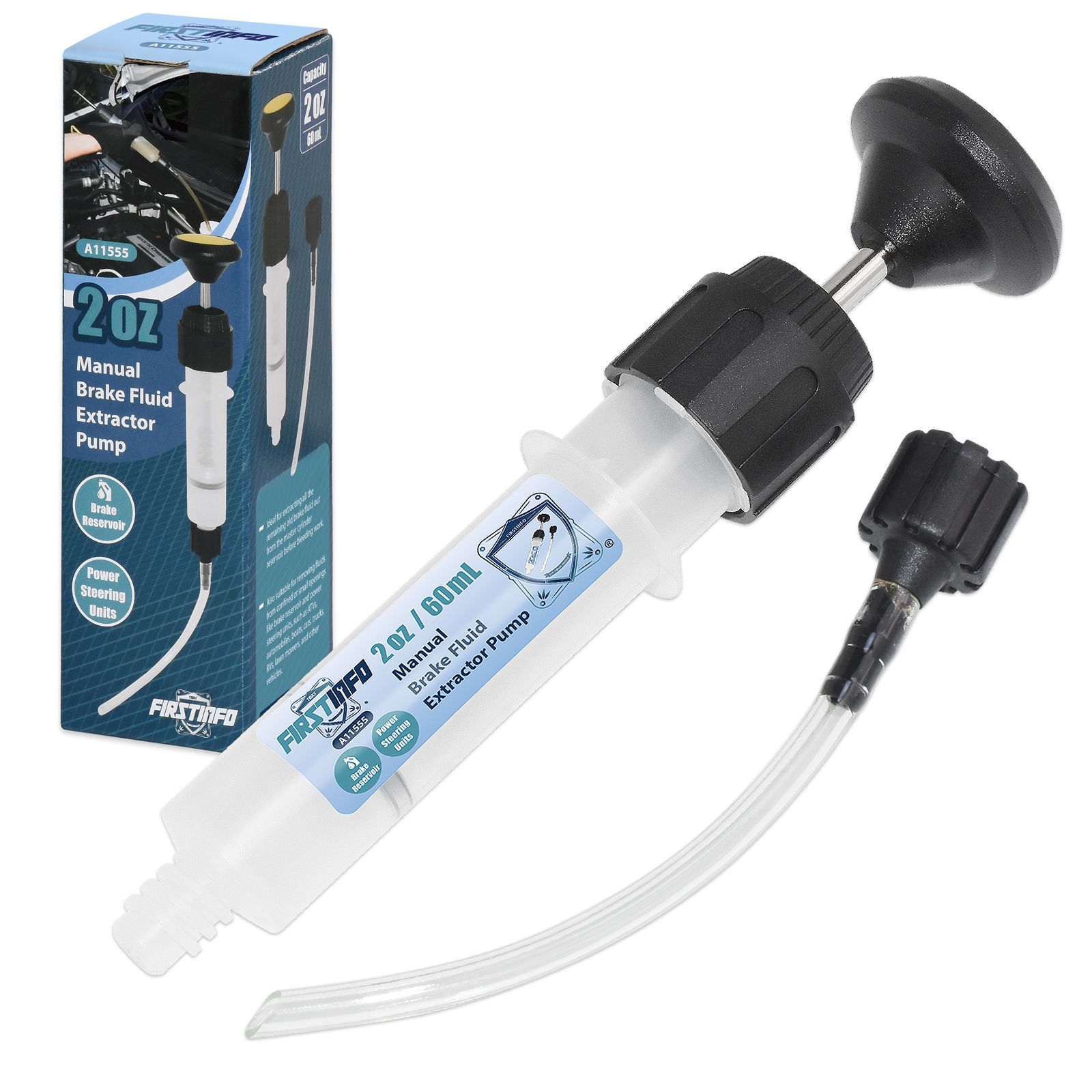【FIRSTINFO】 Manual Brake Fluid Extractor Pump Syringe Style Ideal for