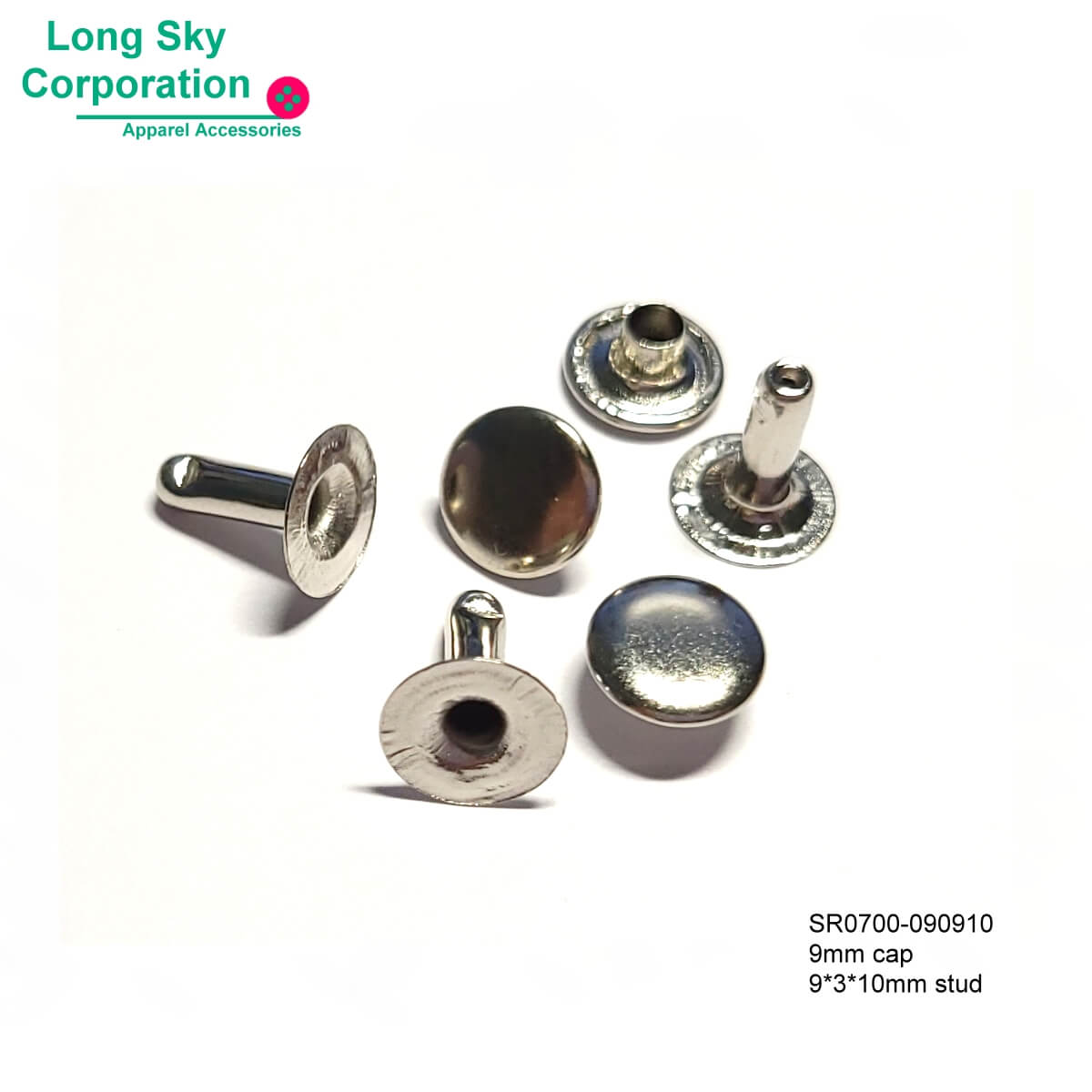 (SR0700) Metal decorative prong stud rivet for shoes and boots