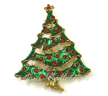 Christmas tree brooch