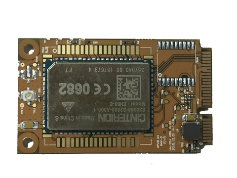 WW-3520, WWAN Mini PCIe Card with SIM Holder Options; 2 dual-band; size：30*50.9*4.65(mm)