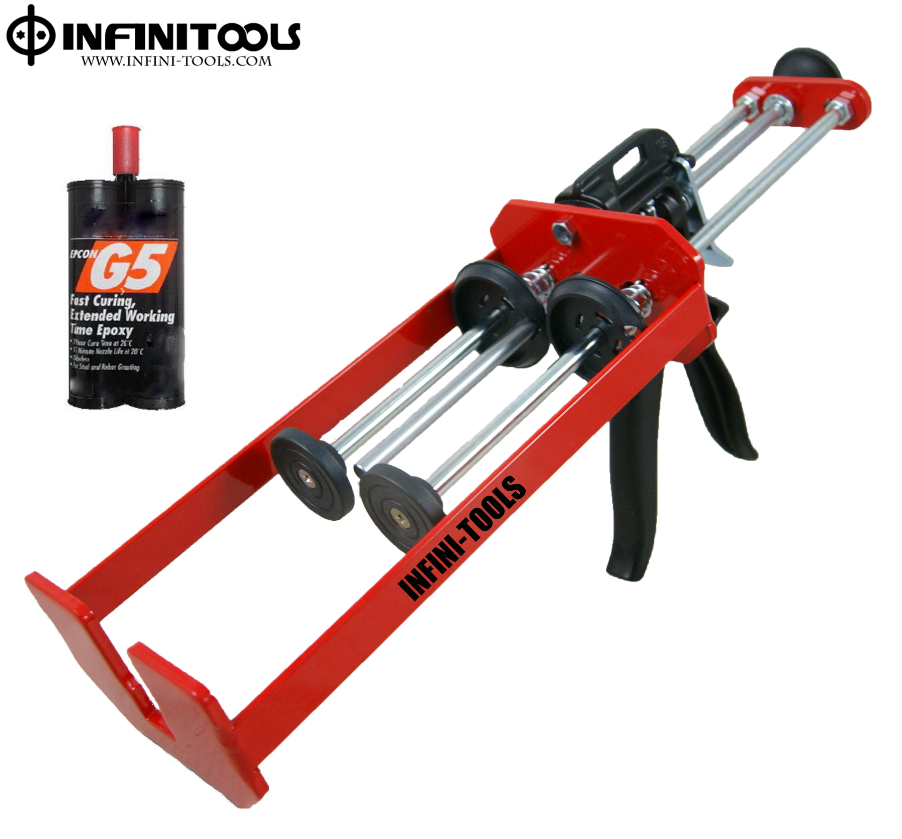 Dual Cartridges Caulking Gun , 650 ml , 11