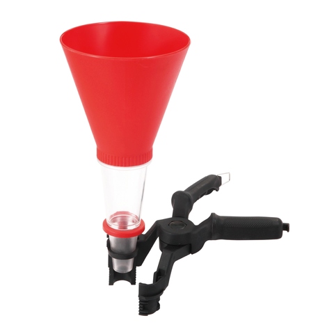 Universal Oil Funnel with Threaded Clamp 28-74 mm Application Range No-spill
