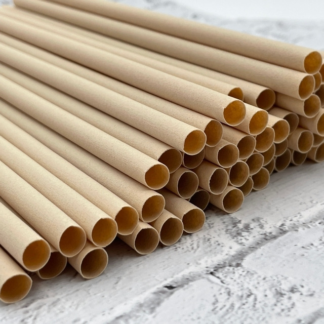 CHANYI Bamboo Straws 12mm - 100% Compostable Plant-Based Bamboo Fiber