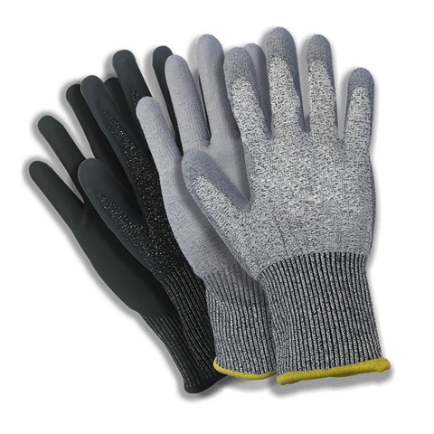 KRONYO GV-01L (K、GY) Large PU palm Latex-free gloves (black、gray)