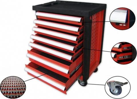 7 Drawer Roller Cabinet with Side Panel, Loading 40 kgs