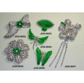 Fashion Jewelry -Brooch with Jade