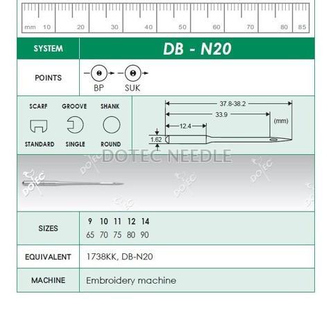 DB-N20 - Embroidery Machine Needle