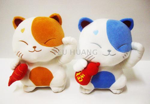 Custom OEM plush Japanese fortune cat stuffed animal toy maker supplier