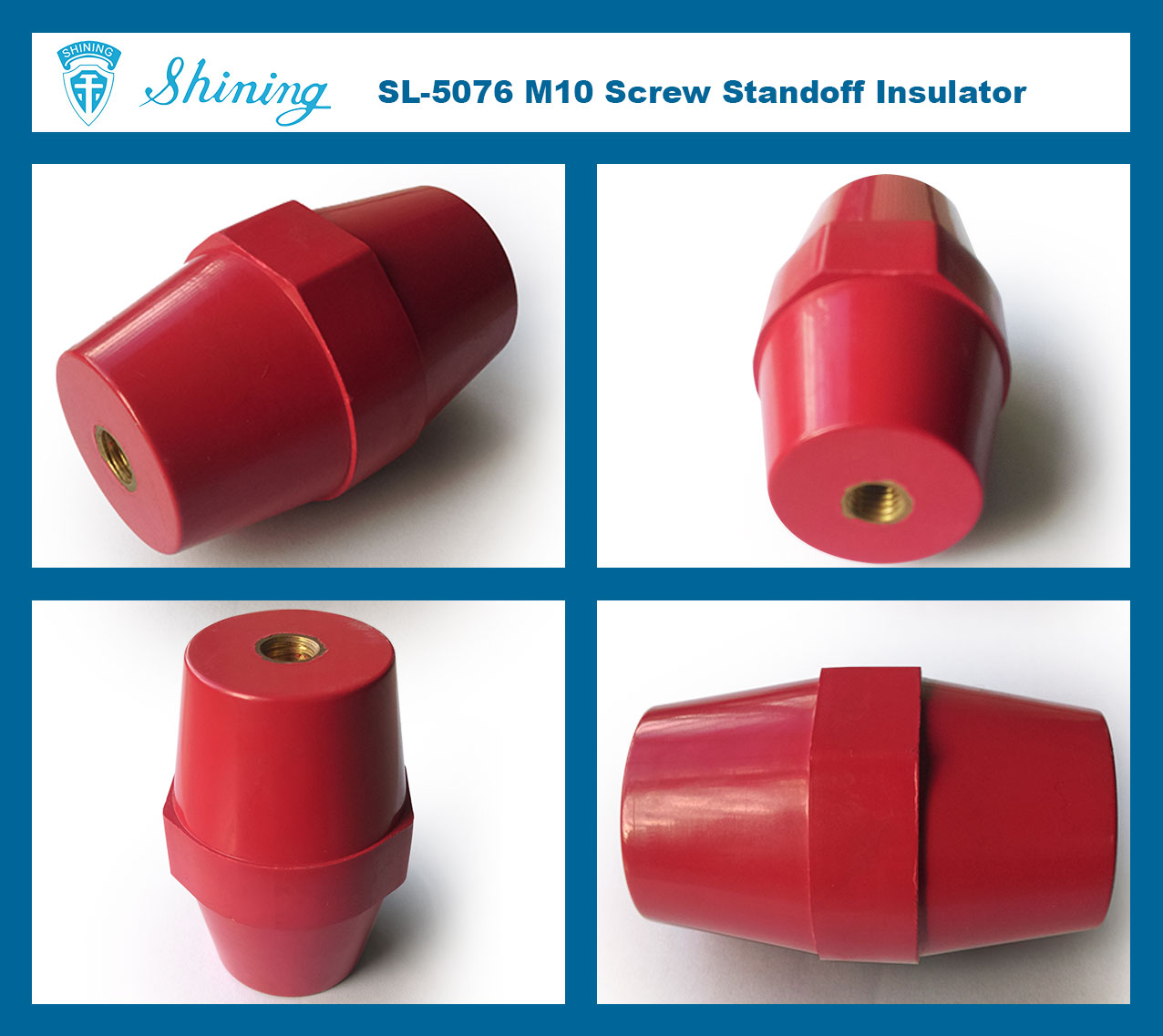 25KV M10 Screw Low Voltage Standoff Insulator SHINING E&E INDUSTRIAL