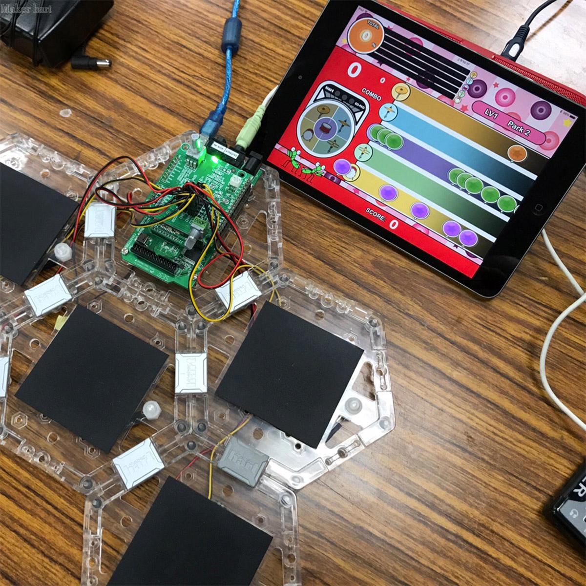 Maker hart DDPAD DIY Electronic Drum Set with Arduino GM Sound MIDI