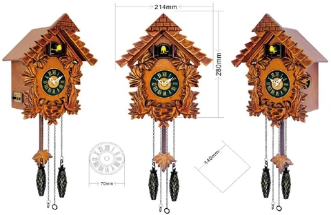 TRADITIONAL WOODEN CUCKOO CLOCK