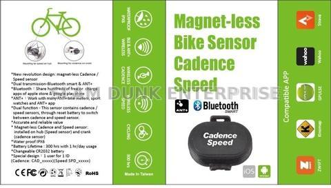 Bluetooth Magnet-less Dual Cadence & Speed Bike Sensor