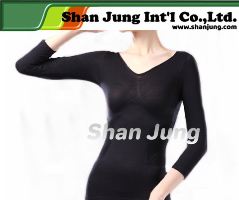 Shaping Top, Seamless Slim Top, 3/4 sleeves