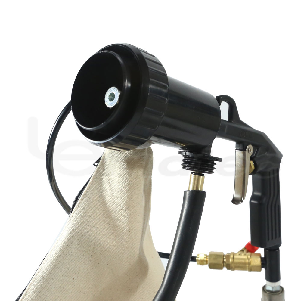 LEMATEC Air Vacuum Spot Sand Blaster Gun With Siphon Feed Tool Kit