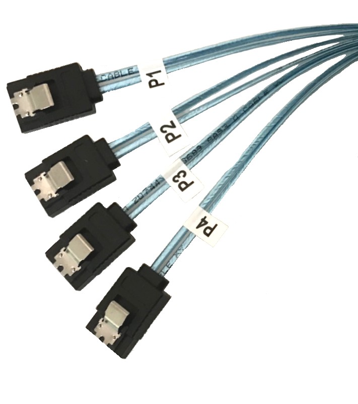 Slimline SAS SFF8654 to 4 x SATA Cable IN SHAPE CO., LTD.