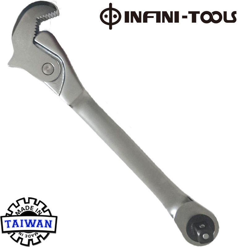 Dual Head SelfLocking Adjustable Quick Ratchet Wrench, 1432mm