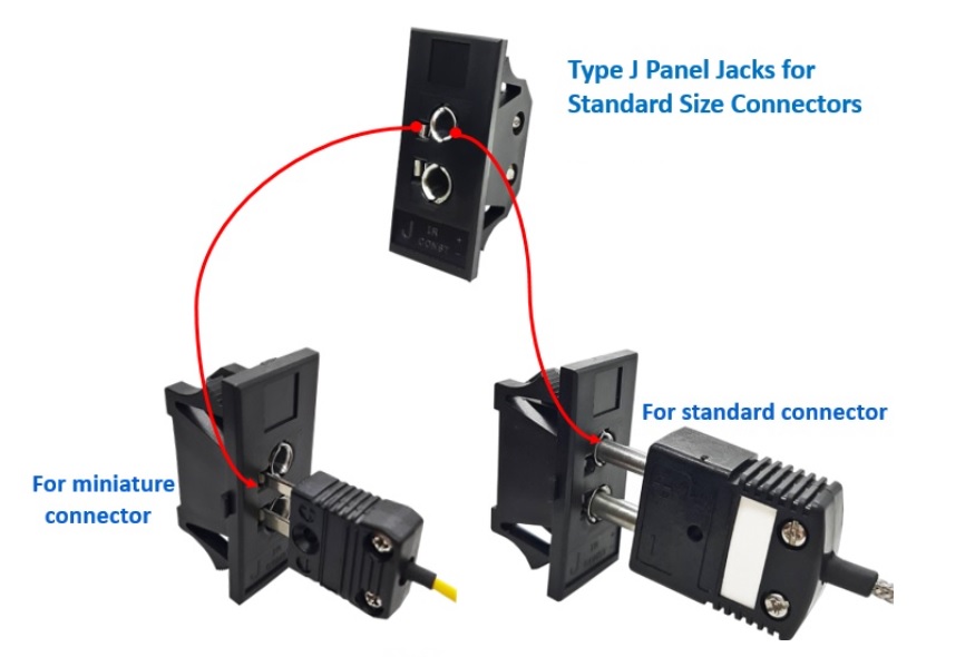 Type J standard size Panel Jacks Thermocouple Connector