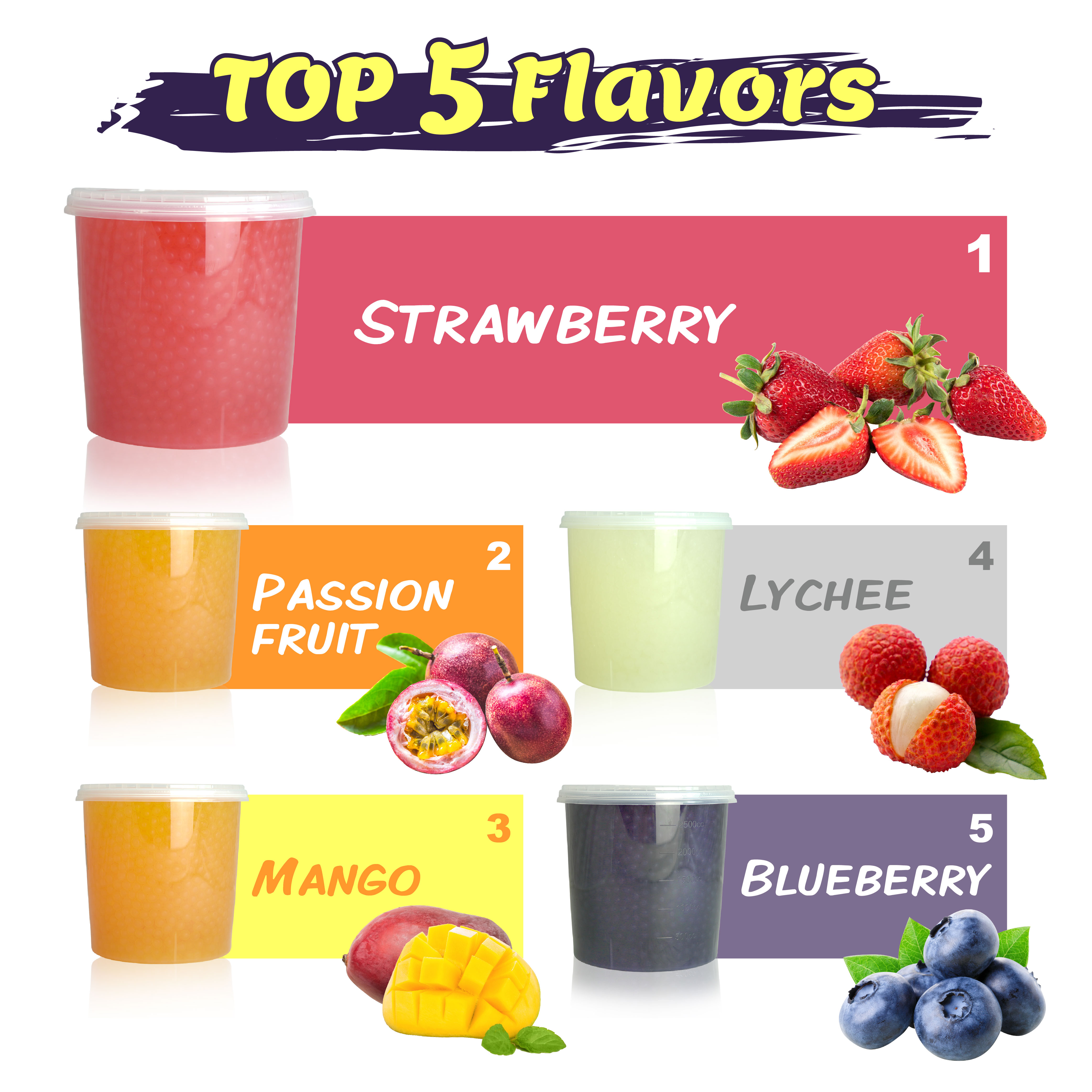 Best Seller Passion Fruit 3.4KG Popping Boba Fruit Juice in Popping