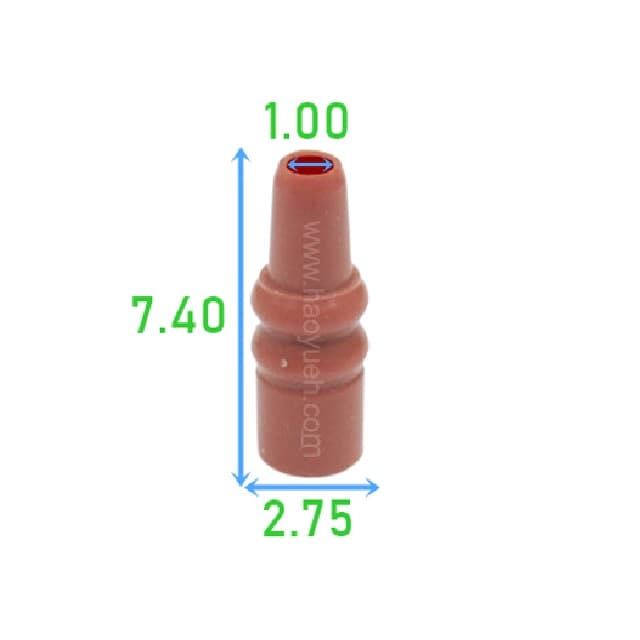 7165-0796 (HY1559) Wire Seal for Wiring Harness , Reddish Brown ...